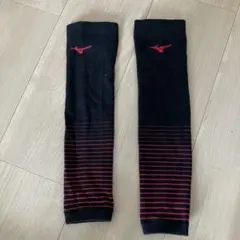 黒赤ストライプ アームカバー