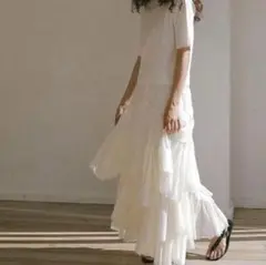 CASA FLINE コットンティアードスカート