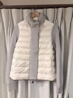 美品　モンクレール　ニット　ダウン　ドッキング　ブルゾン　ナイロン　ジャケット