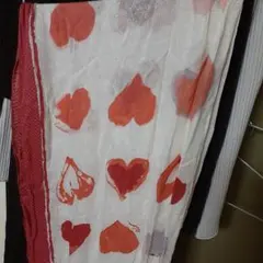 アンドラブ☆可愛いハート柄大判ストール