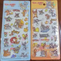 硬い　トムとジェリー キャラクターシール 2シートセット