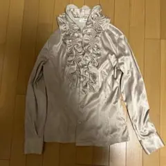 NARACAMICIE フリル付きシャツ ベージュ サイズI