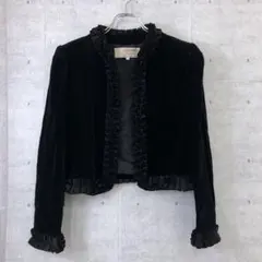 ヴィンテージ 古着 NINARICCI タックフリル ベルベットジャケット