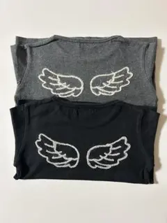 COMME CA ISM 羽の刺繍Tシャツ 90cmセット