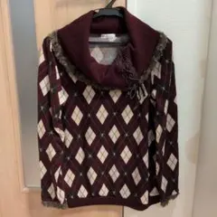 axes femme アーガイル柄 ニット