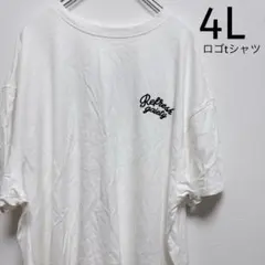 《大きいサイズ》ロゴtシャツ　白　4L 3XL 綿