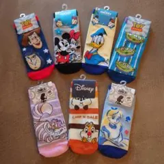 【新品】ディズニー Disney のびのびソックス 7足 セット まとめ売り