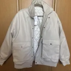 Rocky Monroe フェイクレザー ブルゾン ホワイト M