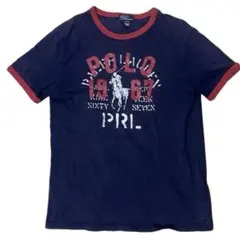 Polo by Ralph Lauren リンガーTシャツ ネイビー Lのサムネイル