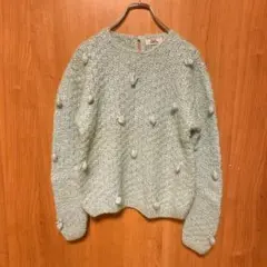 【ポンポンニット】PLAY CAMPUS ポンポン グリーン系 Fサイズ