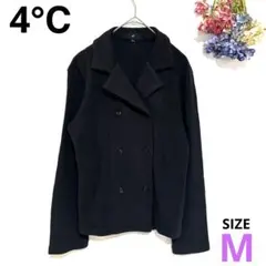 ヨンドシー】ニットジャケット テーラードダブルジャケット 羽織り 春秋 M