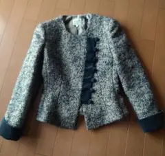 ARMANI ノーカラーツイードジャケット