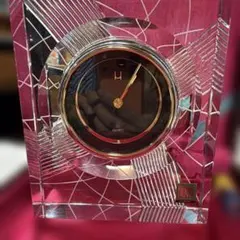 HOYA クリスタル 置時計 クォーツ目覚まし時計