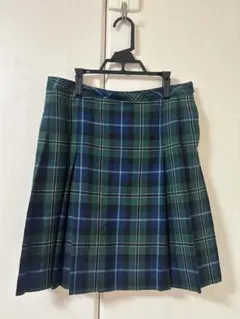イーストボーイ　緑青チェック プリーツスカート13号
