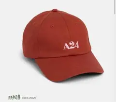 新品未使用 A24 スプリングロゴキャップ Rust Red/Pink