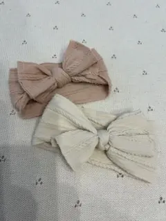 ベビー用　リボン付きヘアバンド［2セット］