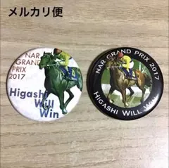 NAR グランプリ　2017 ヒガシウィルウィン　缶バッジ　2個　セット　競馬
