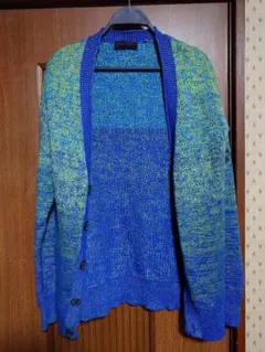 DIESEL BLACK GOLD カーディガン 青緑グラデーション