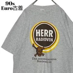 希少90sヴィンテージEuro古着 バンt グレー XL シングルステッチy2k