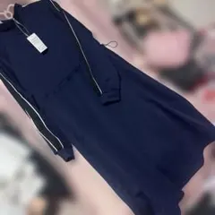新品未使用 ジャージ ネイビー長袖ワンピース