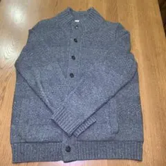 ランズエンド ブルゾン ジャケット アウターカーディガン 裏ボア L グレー