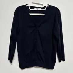 NATURAL BEAUTY BASIC 七分袖 カーディガン ネイビー M