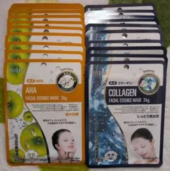 ミトモ✩ナチュラル フェイスマスク(AHA／コラーゲン)20枚