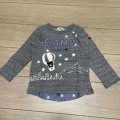 ミキハウス　ダブルビー　重ね着風　長袖Tシャツ　　100