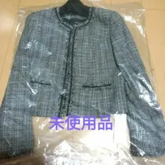 新品　Style Note　ノーカラージャケット　グレー　9号