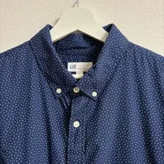 GAP ドット柄 長袖シャツ ネイビー XLのサムネイル