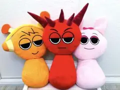 スプランキー　ビッグぬいぐるみ　ピンキー、オレン、スカイ、グレー スプランキー ビッグぬいぐるみ ピンキー、オレン、スカイ、グレー