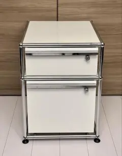 USMハラー デスクワゴン 定価約20万円 ホワイト［2段引出し］ユーエスエム