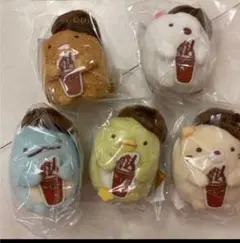 ゴディバ　GODIVA てのりぬいぐるみ　コンプ　5コセット　すみっコぐらし