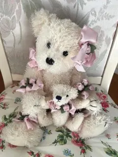 テディベア 親子 ぬいぐるみ ピンクローズ
