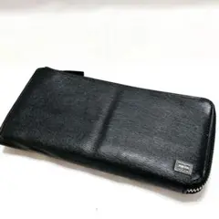 PORTER 長財布 カレント 黒 レザー L字