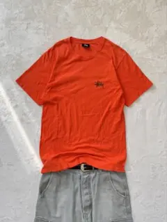 stussy 半袖 Tシャツ オレンジ×ブラック フェード y2kのサムネイル