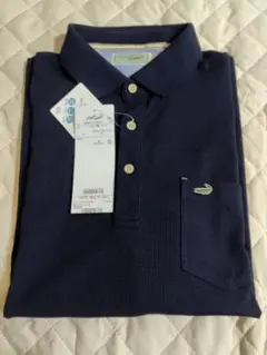 新品 CROCODILE ポロシャツ ネイビー メンズ L