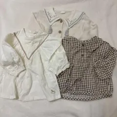可愛いベビー服3点セットcottoli、tete a tete ブラウス