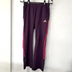 adidas ジャージパンツ 紫 赤　JD1036
