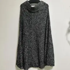 ZARA KNIT フレアスカート M ブラック・ホワイト