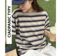 CIAOPANIC TYPY ヴィンテージライクボーダーTEE ユニセックス