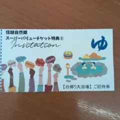 日帰り大浴場 招待券 スーパーバリュー特典