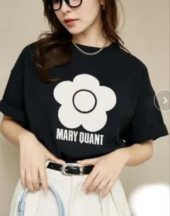 MARY QUANT×PUBLUX Tシャツ　デイジー　ブラック　Mサイズ