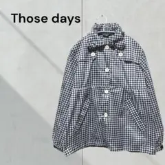 ソーズデイズ ギンガムチェック 撥水ナイロンジャケット　フード付 軽量 春秋