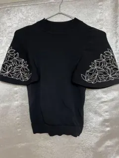 MISCH MASCH ミッシュマッシュ 半袖 ニット ブラック Mのサムネイル