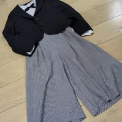 クミキョク 組曲 フォーマル アンサンブル 千鳥格子 150 160