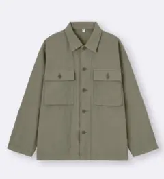【試着のみタグ付】GU ユーティリティシャツ ミリタリー ファティーグ
