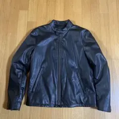 メンズ シングルライダースジャケット ブラックのサムネイル