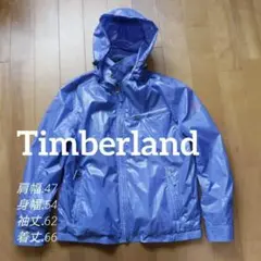 Timberlandナイロンジャケットパーカー青S軽アウター梅雨ウィメンズ防水