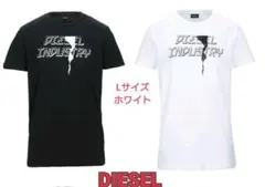 DIESEL メンズ Tシャツ グラフィック プリント L　ホワイト